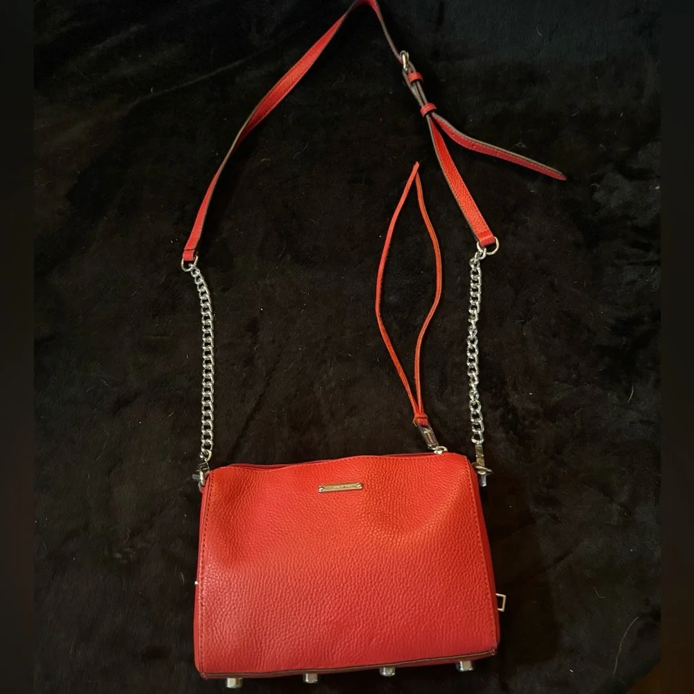 Rebecca Minkoff Mini Zip Crossbody Bag | Red Leather | Gently Used | No Dust Bag - Picture 3 of 7